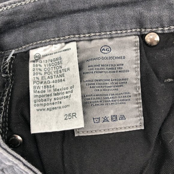 Ag Adriano Goldschmied Gray Hi-Rise Skinny Jeans | Mid Rise - Picture 7 of 7